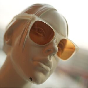 Super Sunglasses Cream and Orange Shades